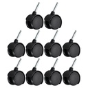 10 Pack Swivel Casters - 360 Degree Threaded Stem Wear-Resistant Cart Trolley Wheels with Brake, Apply to Furniture Workbench Chair (2 Inch, Black)