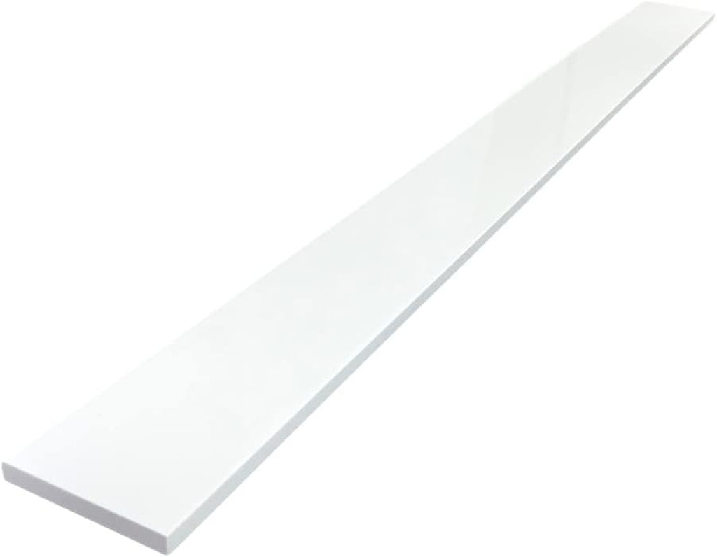 Super White Engineered Marble Threshold for Shower Curb, Bathroom Vanity Backsplash, Window Sill, Door Transitions (5" X 72")