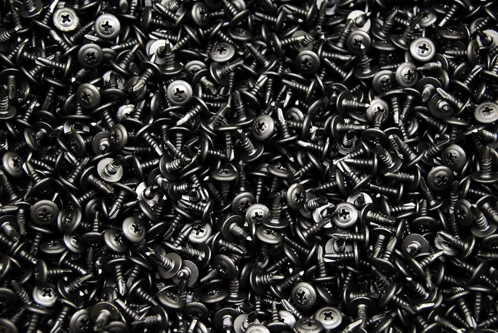 (10,000) Phillips Plain Black Mod Truss Head 8 X 1/2 Self-Drilling Tek Screws