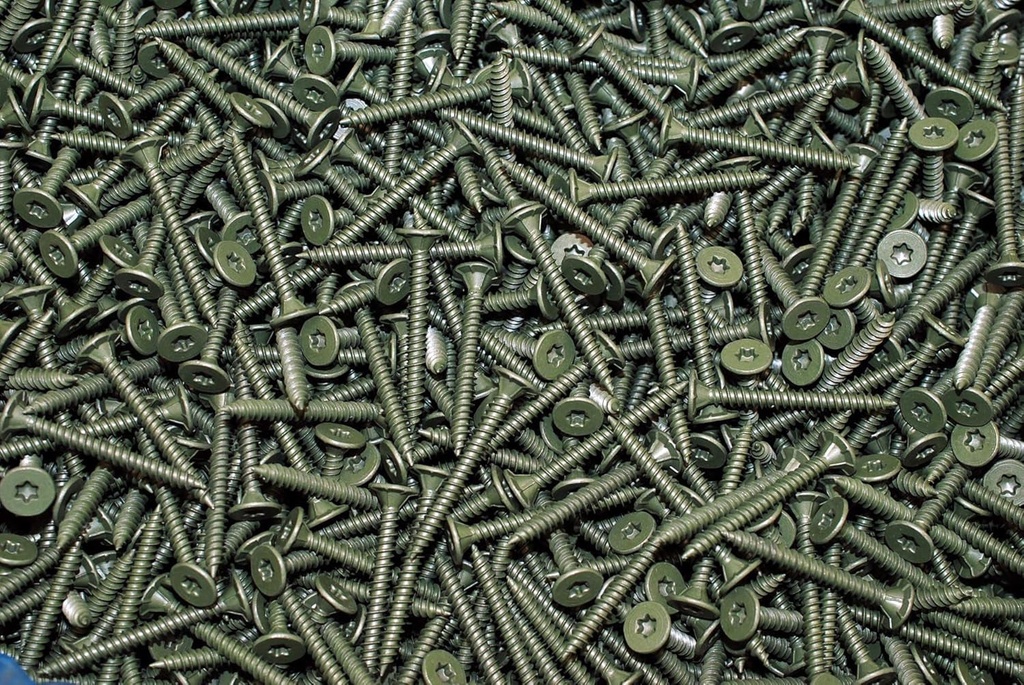 (500) Torx Wafer Head 8 X 1-5/8 Coated Cement Fiber Backer Board Screw T25
