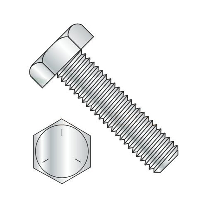 3/4 X 5" Fully Threaded Hex Tap Bolt Grade 5, Zinc Plated Steel (Quantity: 5) Coarse Thread, 3/4-10 X 5"