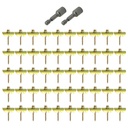 50Pcs Fence Nails Galvanized -2 Auxiliary Nails ，Rust Proof&Reusable Fencing Staples for Wire Mesh and Woven Fencing, Fence Staple Fasteners Nails with Power Drill for Fast Install.