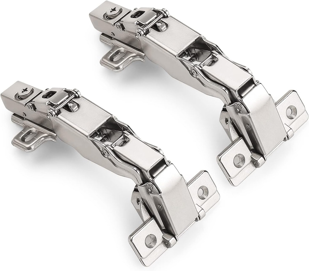 Knobelite 10 Pair (20 Pcs) European Style Hidden Concealed 165 Degree Corner Kitchen Cabinet Door Hinges Full Overlay Soft Closing