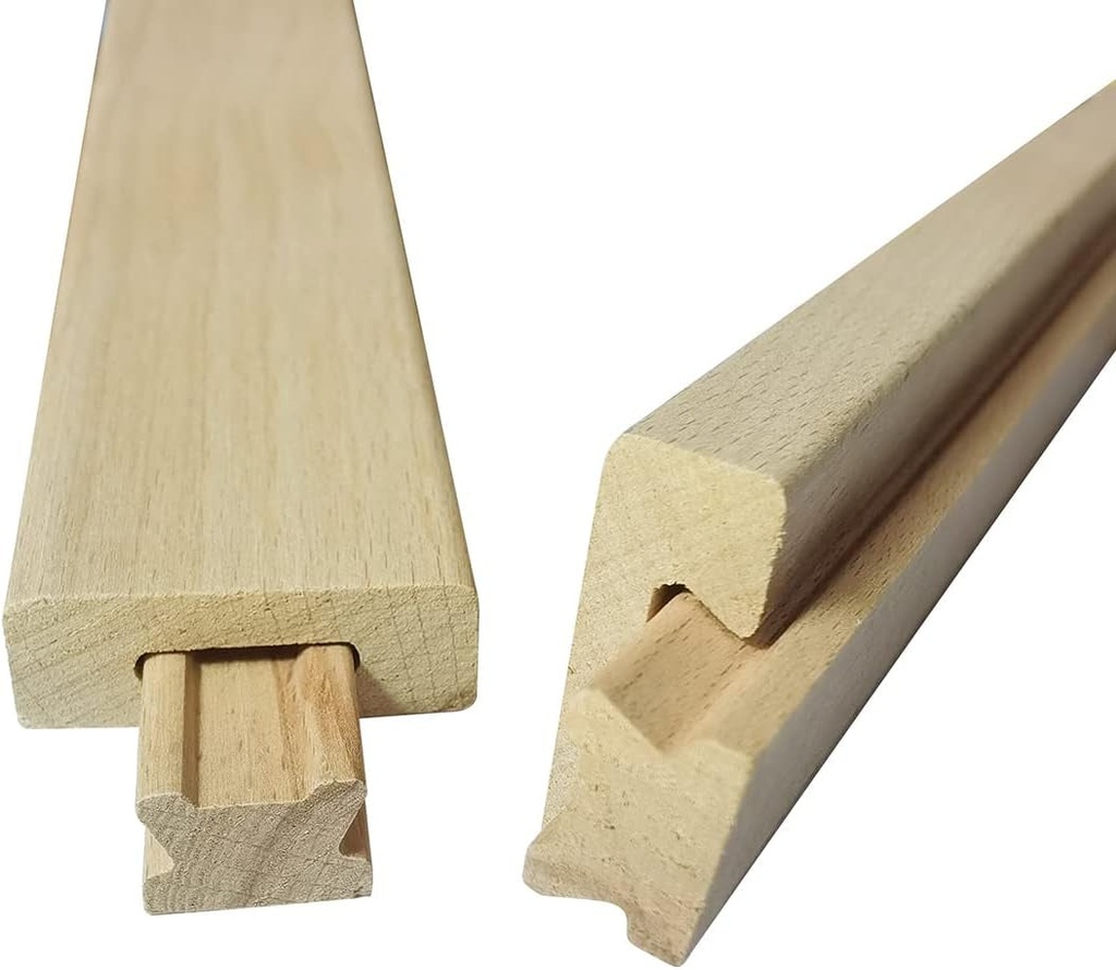 35CM Wooden Drawer Slides, Wood Drawer Slide Bottom Mount Center, Wood Drawer Glides Rails Replacement Part (4)