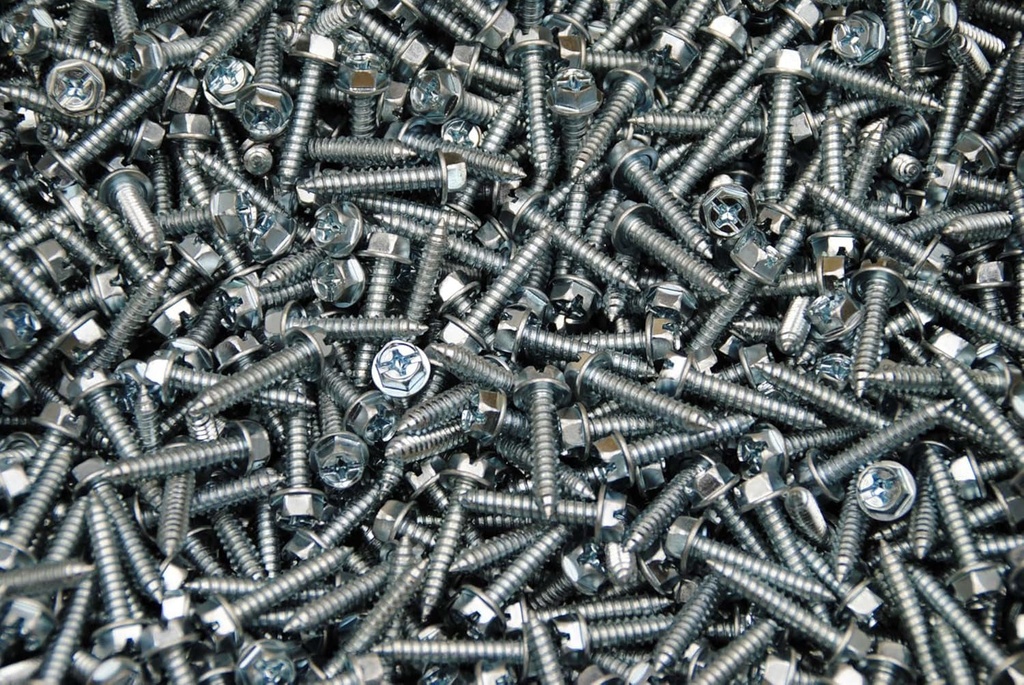 (300) Phillips-Slotted-Hex Combo Head 1/4 X 1-1/4 Sheet Metal Screws AB Thread