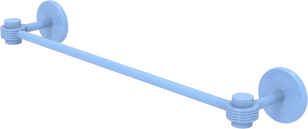 Allied Brass 7131G/18-FTB Satellite Orbit One Collection 18 Inch Towel Bar with Grooved Accents, Flat Troll Blue
