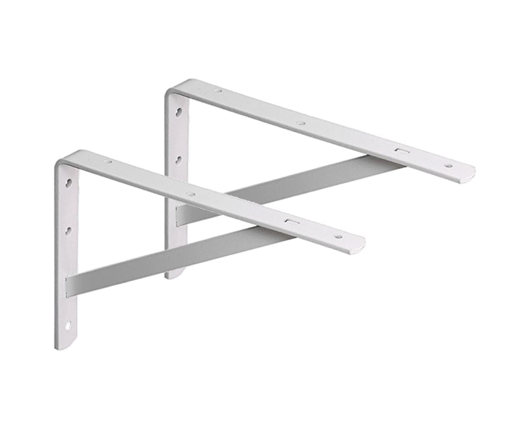 BRACKET SHELF "L" 16 WHT