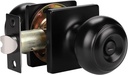 KNOBWELL 5 Pack Black Privacy Door Knobs, Matte Black Bedroom Door Knob Interior, Modern Square Indoor Door Knob for Bathroom, Privacy Interior Door Knob with Lock