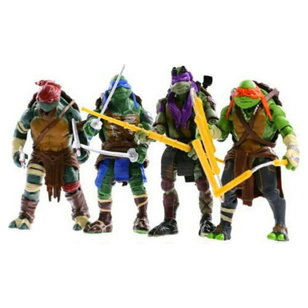 J&G 4 Pcs Movie Teenage Mutant Ninja Turtles Classic Collection TMNT Action Figures