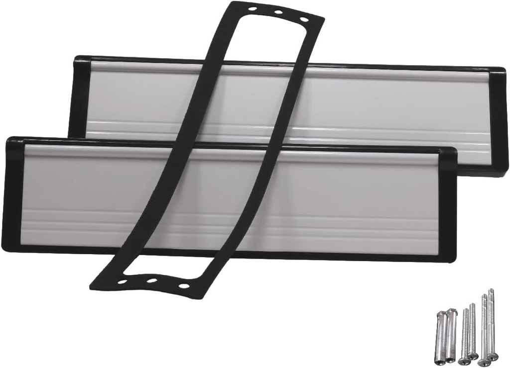 Draft Dodger 10.75"" Insulated Universal Telescopic Glossy White Flap on Black Frame Mail Slot Mailbox