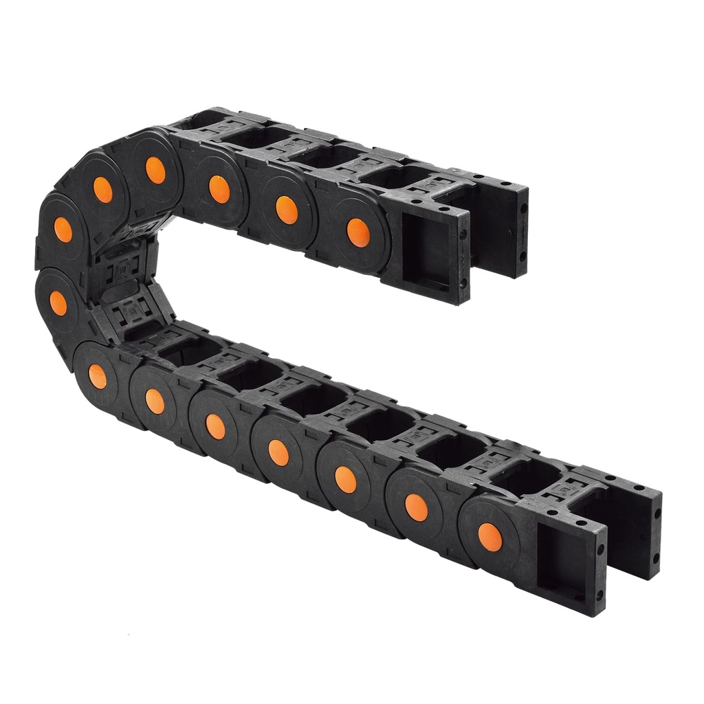 39.3 Inch Plastic Drag Chain Cable Carrier, 1M Open Type Wire Drag Chain Cable Carrier R75 45 * 50Mm Cable Drag Chain for CNC Router Electronic Industrial Machine