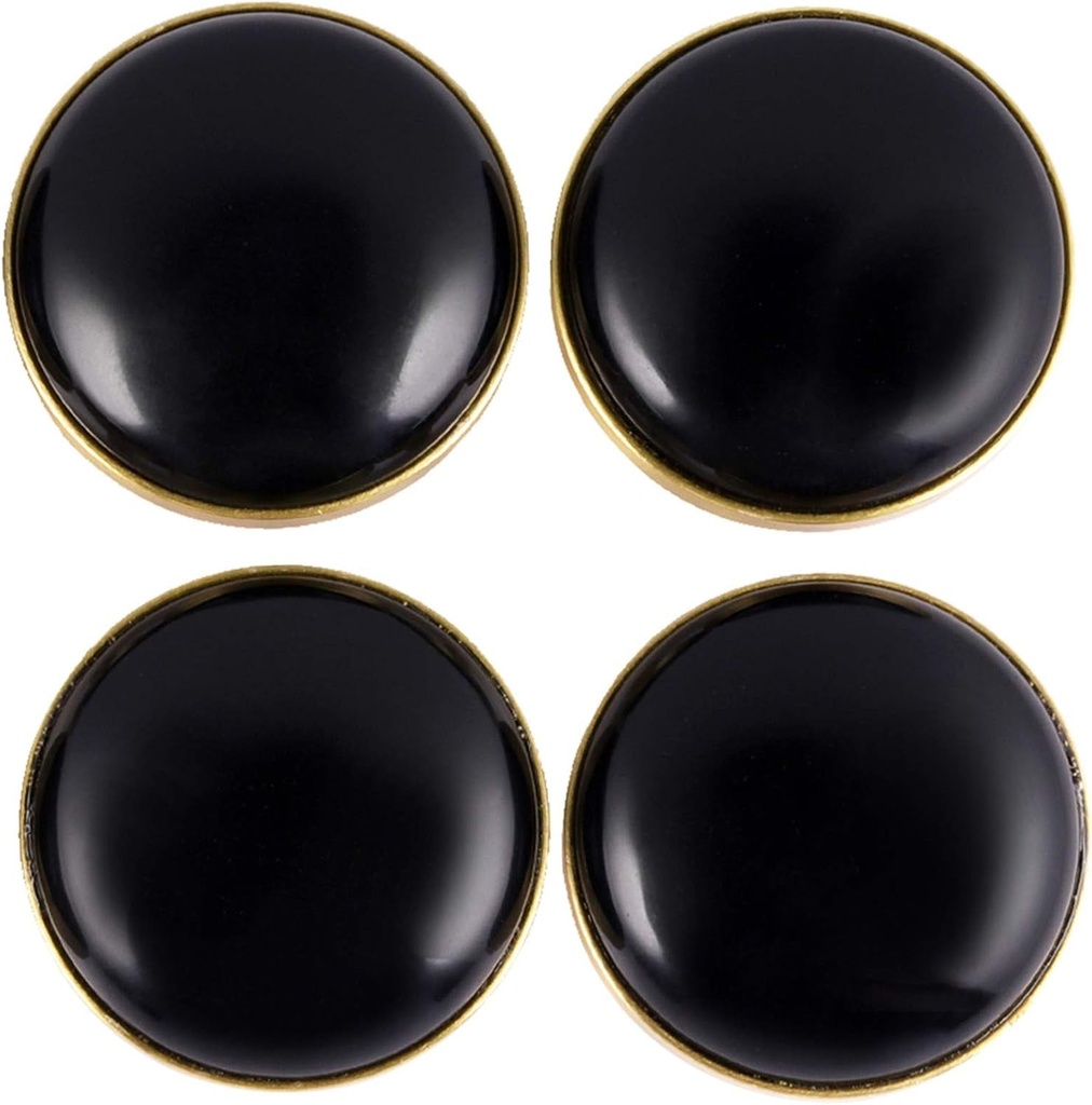 Amogeeli Black Obsidian Brass Drawer Knobs with Screws, Classic Cabinet Knobs Pull Handles Pack of 4