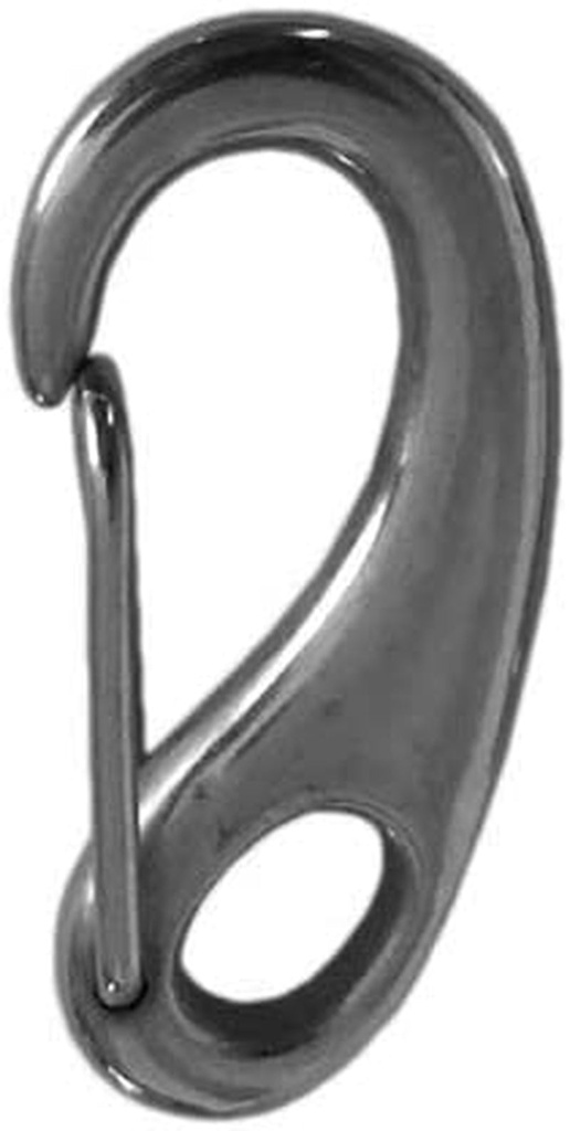 50 Piece Carabiner Clip 2 Inch Marine Grade 316 Stainless Steel Spring Snap Hook Clip Egg Type Clip Hook for Keychain, Dog Leashes, Flag Pole, Hiking, Boating