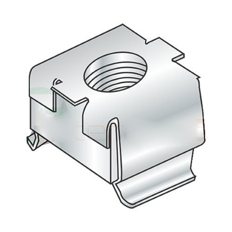 1/4-20 Cage Nuts/Steel/Zinc / C7956-1420-3B / Panel Range: .093-.126 (Carton: 1,000 Pcs)