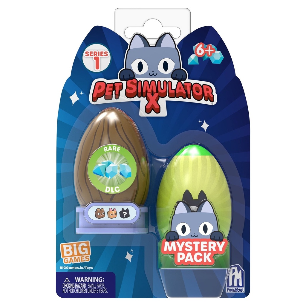 Pet Simulator - Mystery Pet Minifigures 2-Pack - Series 1 by Phatmojo - Multi Color