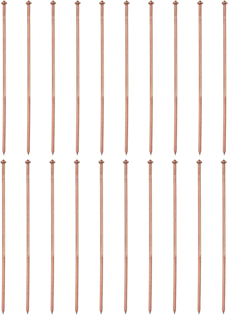 PATIKIL 100Pcs CD Weld Pins, 150Mm Insulation Weld Pins Stud Welder Pins Insulation Copper Nails Welding Nails for Repair Boat Self Locking Washer