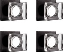 Coolnews 4 Pack Crystal Glass Dummy Door Knobs, Non-Turning Dummy Door Knob, Oil Rubbed Bronze