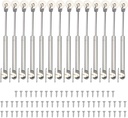 14 PCS 10 Inch 100N Hydraulic Support Cabinet Hinge, Soft Close Gas Spring Hinge, Gas Struts for Chest, Tool Box, Cabinet, Bed, Wardrobe and More, by GENHAKON