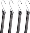 The Perfect Bungee 36" Industrial Grade Polyurethane Bungee Strap, Made in the USA, 4 Pack, Black