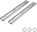 4 Pair Soft Close Heavy Duty Drawer Slides,Full Extension Ball Bearing Side Mount Drawer Glides and Slides for Kitchen Cabinet,Satin Nickel 16 Inch