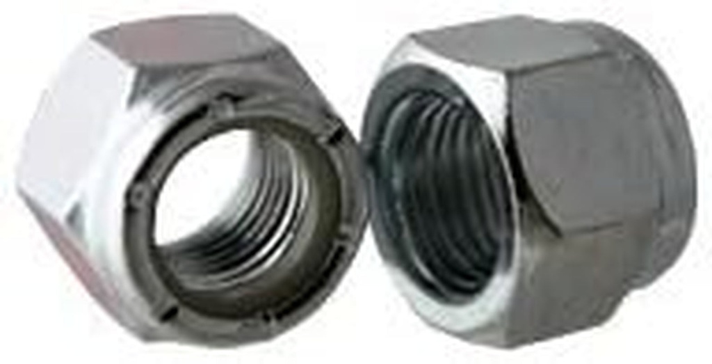 7/8"-14 Nylon Insert (Elastic) Stop Nuts - Locknuts, NE Series - Light Hex, Full Height, Grade a Steel, Zinc Plated (Quantity: 25)