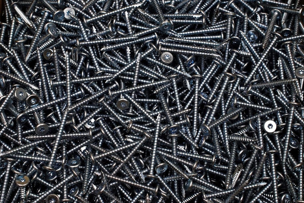 (1000) T20 Torx Pancake Head 10 X 2 Sheet Metal Construction Screw Type 17 Zinc