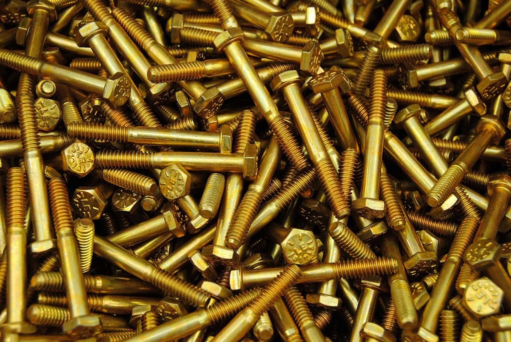 (200) Hex Head Bolts 1/4-20 X 2 Grade 8 Yellow Zinc USA Made