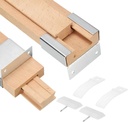 Uxcell 2 Set Wooden Drawer Slides, 19-3/4" (50 CM) Classic Wood Center Guide Track with Metal Plastic Slide Glide Bracket, Wood Drawer Glides Bottom Rails Replacement Kit