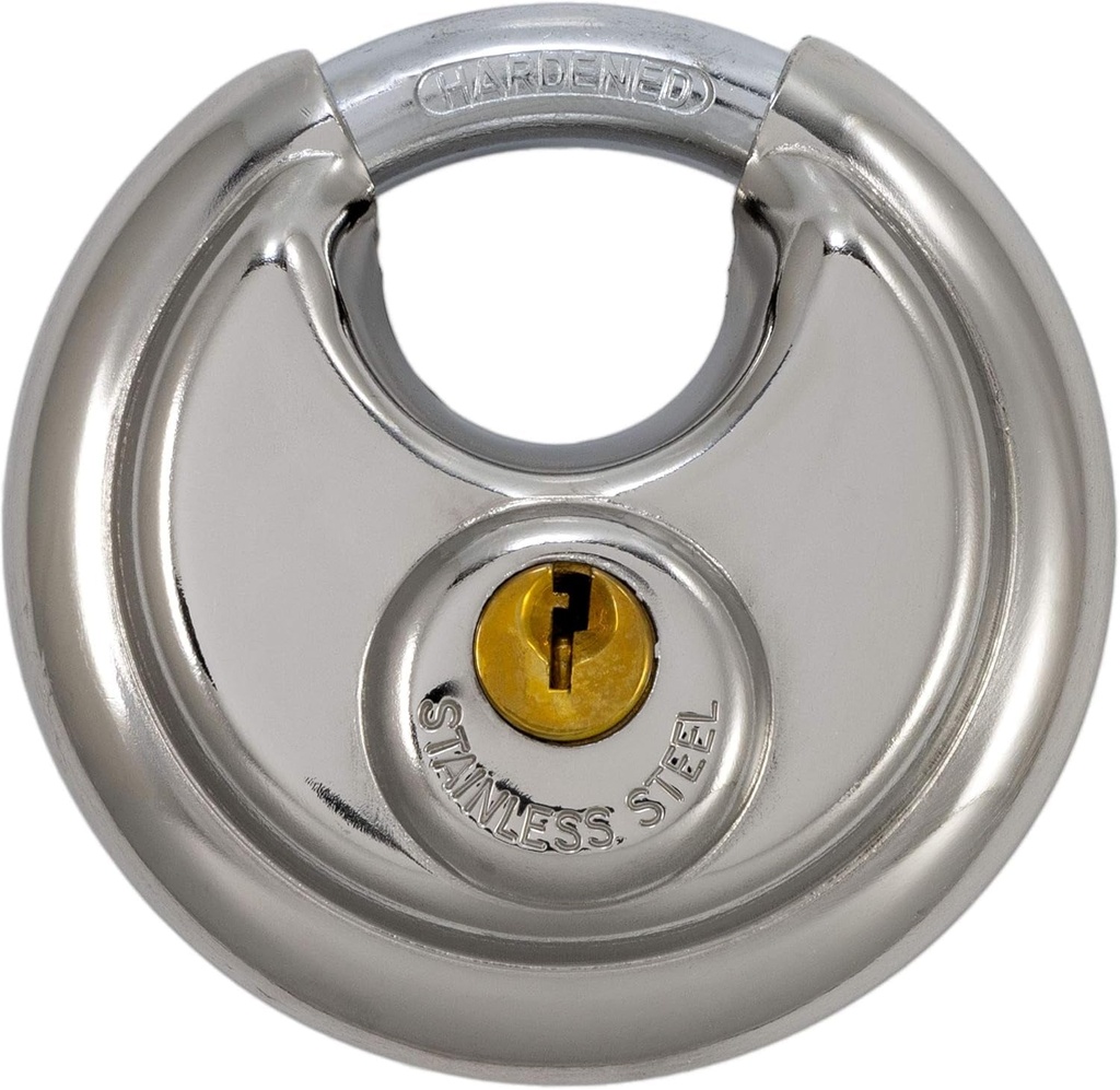 Paclock'S Disc Padlock PRO™ Series, High Security 6-Pin Cylinder, Keyed Alike DL3, 70Mm Stainless Steel Body, 100% Quality Tested in the USA