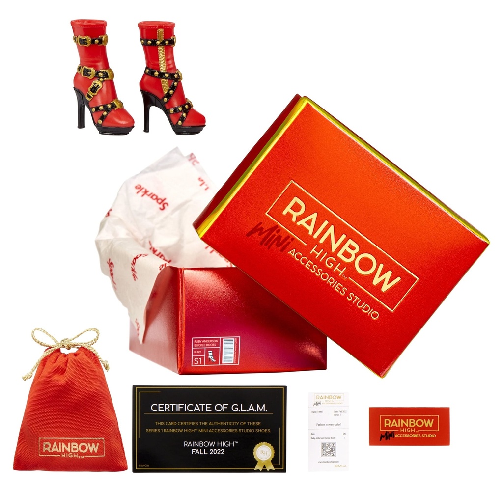 Rainbow High Mini Accessories Studio Shoes, 25+ Surprise Collectibles for Fashion Dolls, Kids Toy Gift 6-12