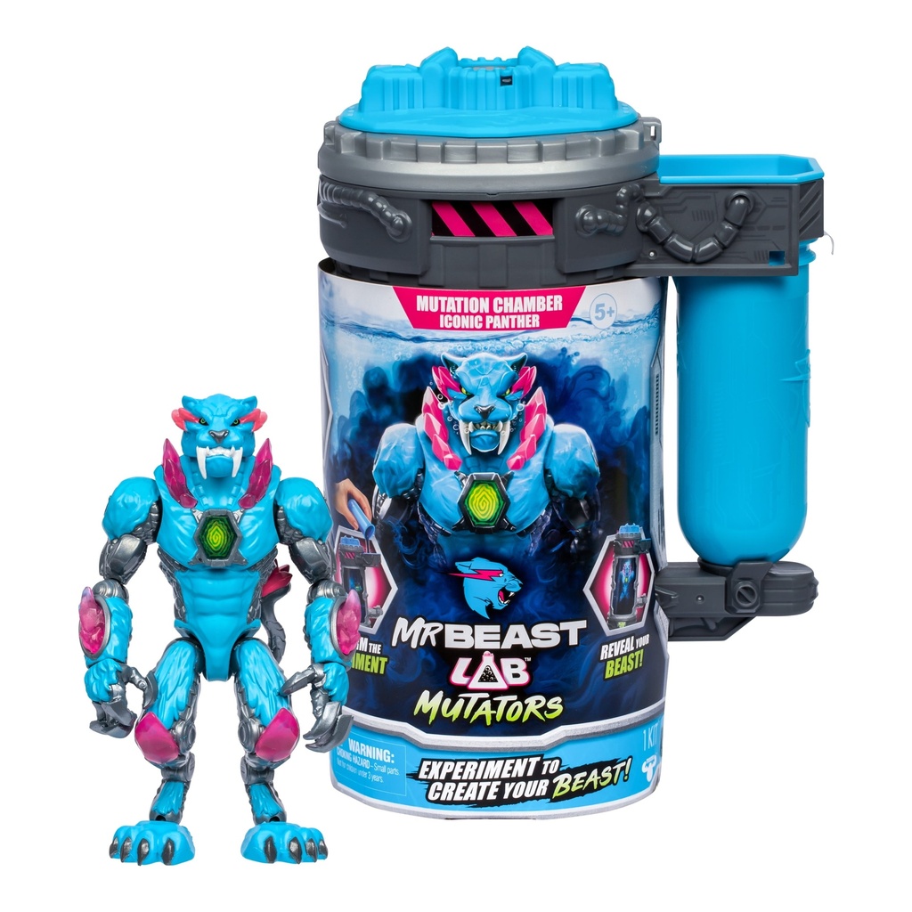 Mrbeast Lab Mutators Iconic Panther Action Figure, Mutate the Ultimate Beast, Ages 5+