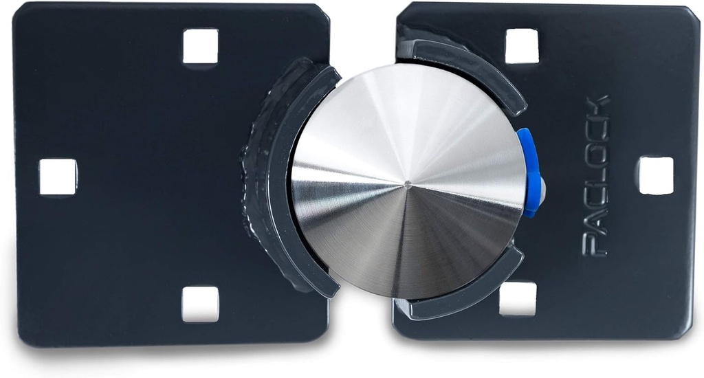 Paclock'S KT2177S/770 Hasp and Puck Combo Kit, Buy American Act Compliant, Stainless Steel Body, Grey Hasp, High Security 6-Pin Cylinder, Keyed Differently W/ 2 Keys, with Backplates