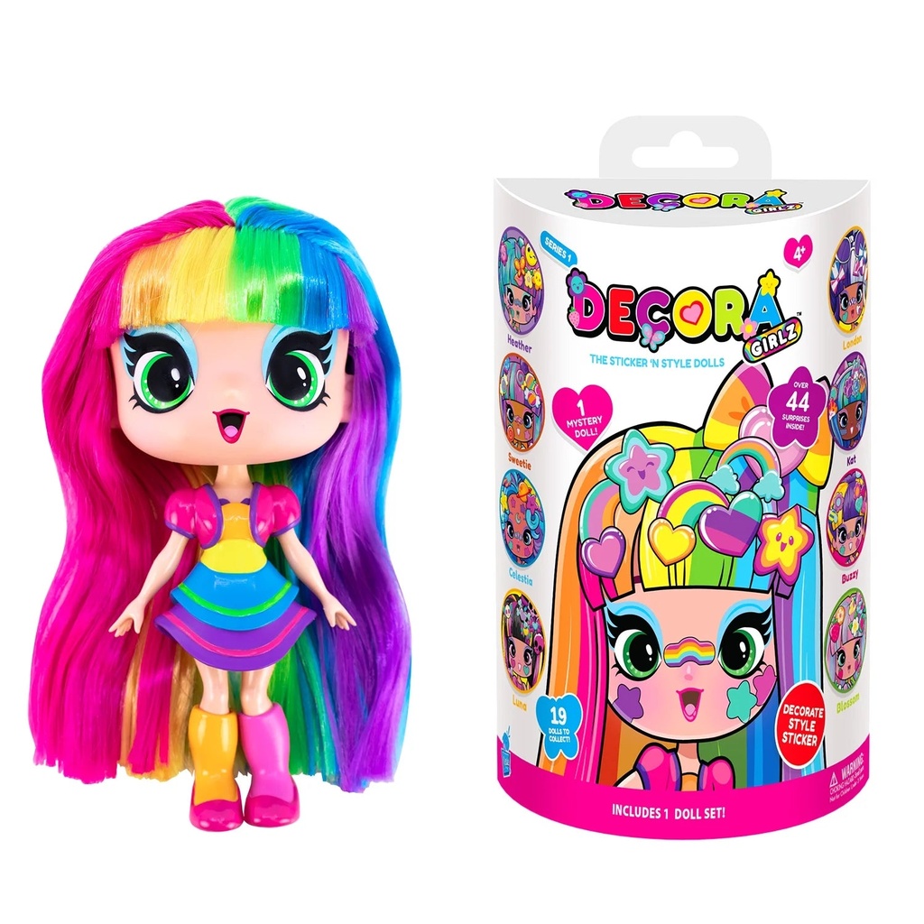 Decora Fashion Girlz 5" Tall Collectible Dolls: Unbox & Decorate Your Mystery Pack