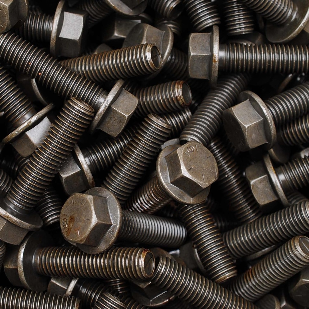 (15) Grade 8 Hex Head Flange Bolts 5/8-11 X 2-1/2 Plain Black Frame Screws