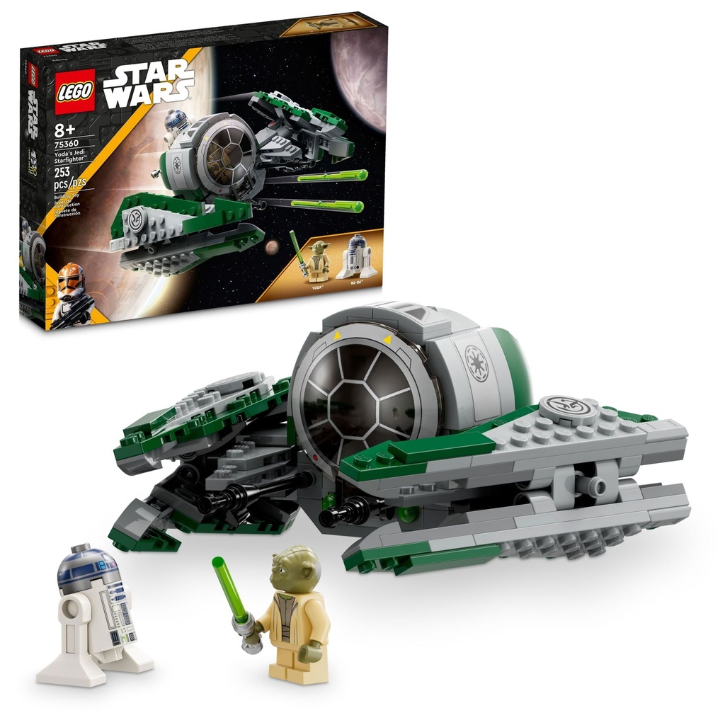 LEGO Star Wars: the Clone Wars Yoda’S Jedi Starfighter 75360 Star Wars Collectible for Kids Featuring Master Yoda Figure with Lightsaber Toy, Birthday Gift for 8 Year Olds or Any Fan of the Clone Wars