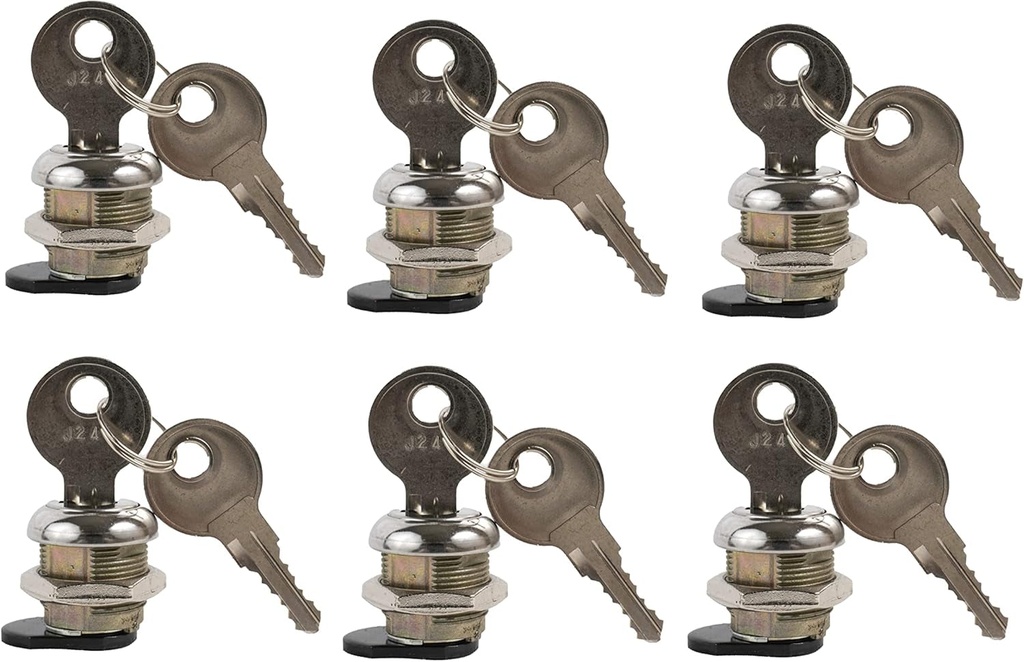 Highground 5/8 Inch Lock Replacement for Truck Toolbox Latch, Diecast and Steel Construction, Double Bitted Keys, Riveted Cam, Keypad