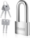 41/50LKD-5SK 2 Inch (50Mm) Long Shackle High Security Stainless Steel Padlock with Key for Both Indoor and Outdoor Use (Heavy Duty, Anti-Rust (50Mm), Keyed Different L - 5 Stainless Steel Keys)