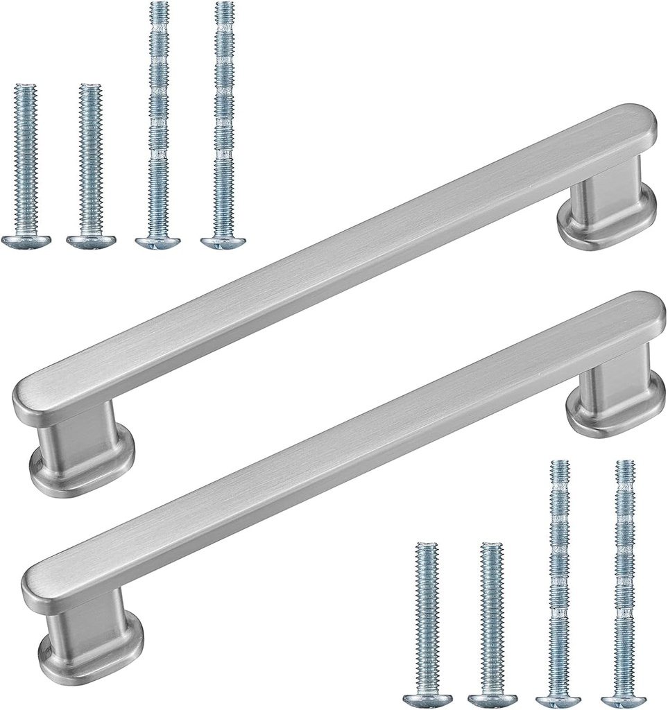 Cabinet Handle 30 Pack 6-1/4 Inch (160Mm) Hole Center Solid Aluminium Alloy Brushed Nickel Furniture Pulls Drawer Pulls Kitchen Handle.