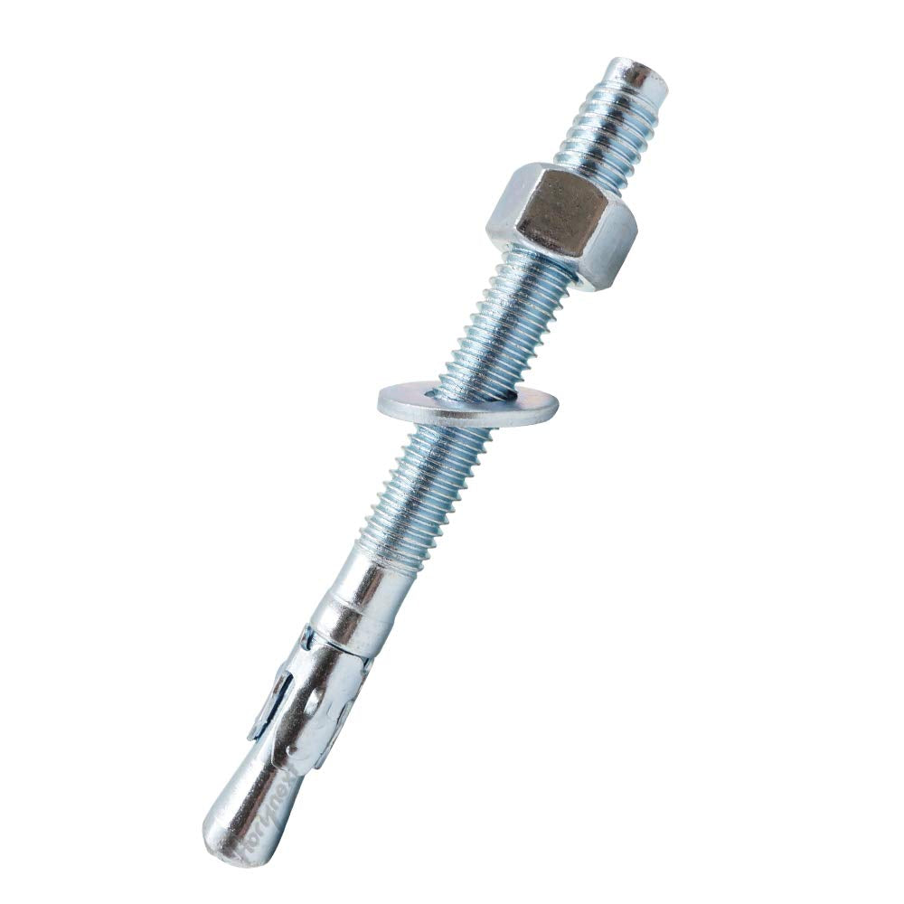 3/8"X 5" Wedge Anchor, for Cement and Concrete Only, Zinc-Plated Carbon Steel Screws and Lag Bolts （ 30 Pcs)