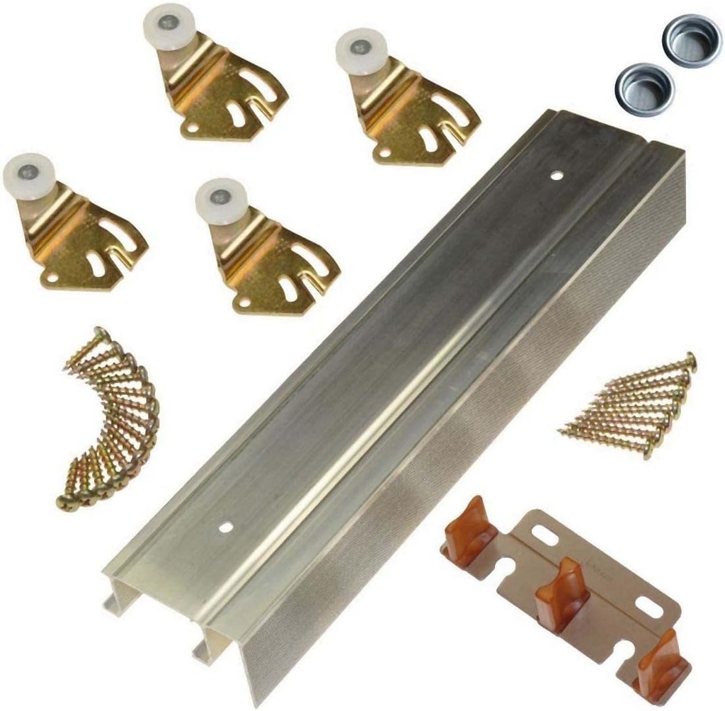 2200F Series Bypass Track and Hardware Set for 2 Doors 48-Inch