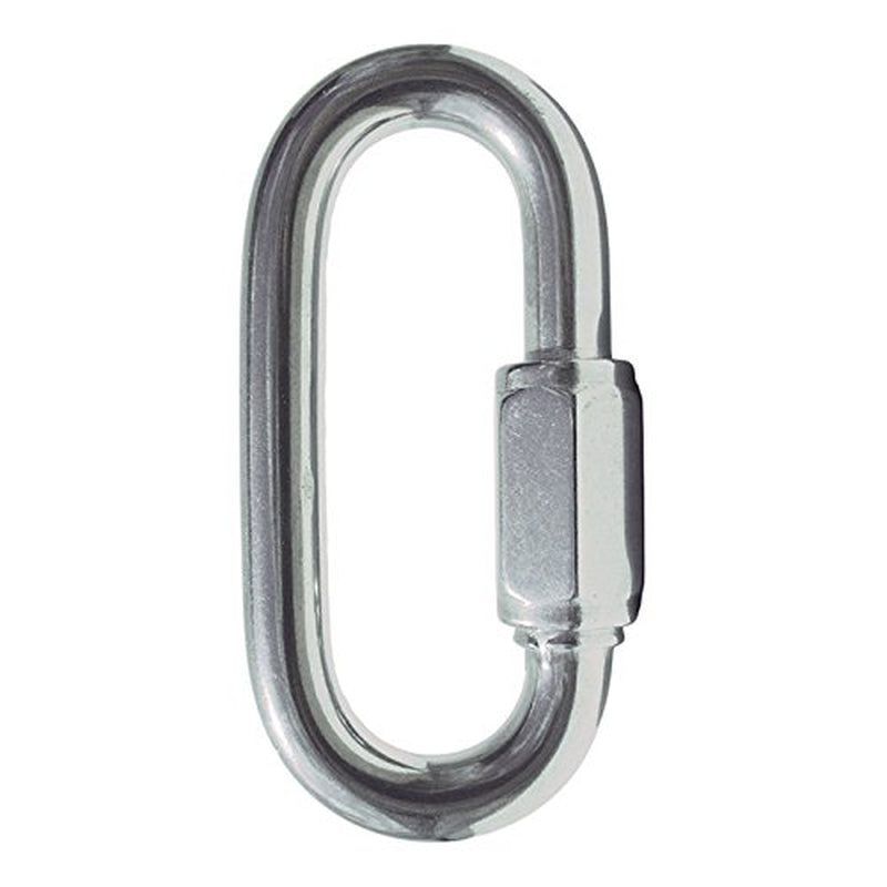 Durabrite 316 Stainless Steel Oval Quick Link 3/8" - Marine Grade, Chain Link Connectors, Threaded Screw Links (Pack of 5)