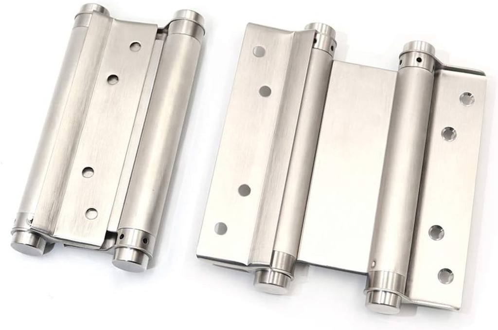 Pair of 6" Stainless Steel Cafe Saloon Door Swing Self Closing Double Action Spring Hinge