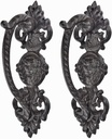 Sungmor 2PC Solid & Sturdy Cast Iron Gate Handles, Heavy Duty 8.7" Long Strong Barn Door Handles, Pretty Rustic Farmhouse Fence Gate Garage Closet Drawer Cabinet Decorative Handles Sliding Door Pulls