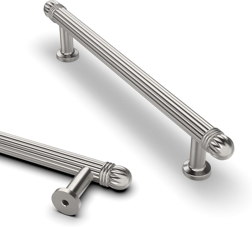 Asidrama 10 Pack 5 Inch(128Mm) Brushed Satin Nickel Cabinet Pulls Cabinet Handles Cupboard Handles Kitchen Cabinet Hardware for Cupboard Drawer Handles Dresser Pulls
