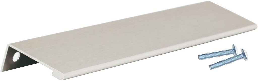 10 Pack Rok Hardware 7-9/16" (192 Mm) Modern Style Finger Edge Pull 8-11/32" (212 Mm) Length Aluminum Metal Brushed Stainless Steel Finish Home Kitchen Door Drawer Cabinet Handle P8989192SS