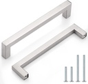 Probrico 20 Pack|Brushed Nickel Square Bar Cabinet Pull Drawer Handle Stainless Steel Modern Hardware for Kitchen Bathroom Cabinets Cupboard,Center to Center 6-3/10In(160Mm)