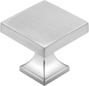 Homdiy 30 Pack Brushed Nickel Square Cabinet Knobs Kitchen Knobs Zinc Alloy Drawer Knobs Metal Cabinet Hardware for Drawer Desk Stairs Bathroom