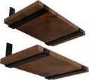 LEOPO 12 Inch Shelf Bracket for DIY Floating Shelf, 1/5 Inch Thick Heavy Duty Bracket, 4 Pack, 11.25” X 6” X 1.5”