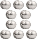 Probrico Dummy Door Knob Brushed Nickel Finish Interior Door Knobs 10 Pack, Colonial Ball Inactive Door Knob Hardware, One Side Door Knob for Closet