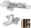 Tambee Door Pivot Hinge Heavy Duty Detent Hidden Bookcase Hinges Secret Door Hinges Stainless Steel Invisible Door Hinge Hardware with Hold Open